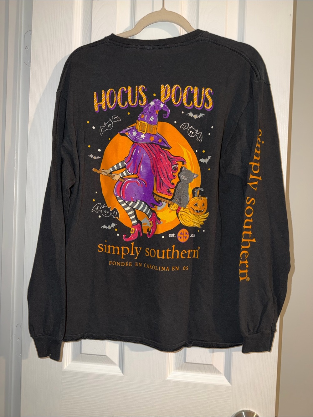 Simply Southern Black Long-Sleeve Hocus Pocus Witch Graphic Tee